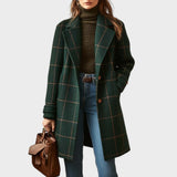 Ruby | Abrigo Retro de Tweed a Cuadros Invertido