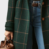 Ruby | Abrigo Retro de Tweed a Cuadros Invertido