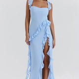 Lara - Vestido largo estilizado con abertura