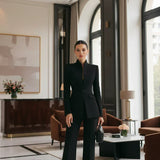 Georgina - Conjunto con blazer y pantalones palazzo