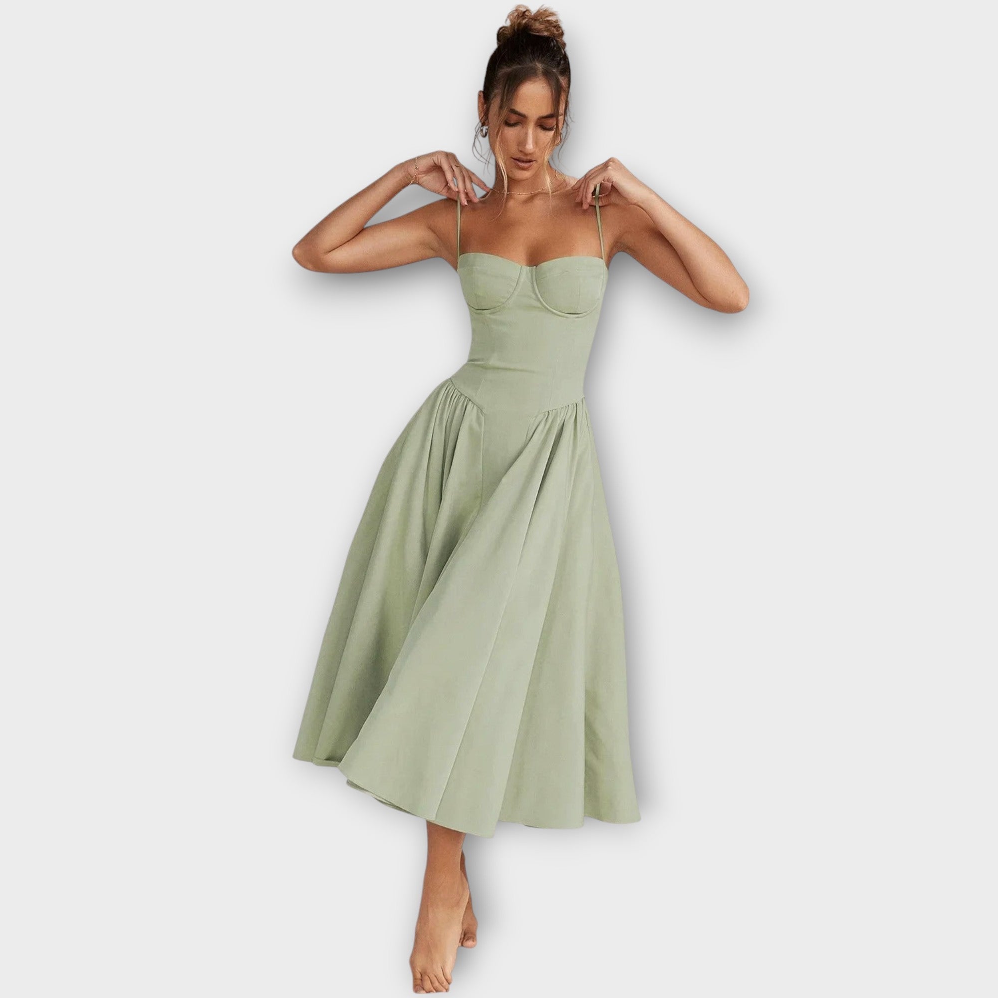 Gesine - Vestido Midi Sin Mangas