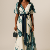 Vanessa - Vestido Largo con Estampado Acuarela