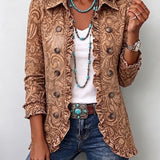 Katell | Chaleco Vintage con Patrón Floral y Encajes