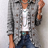 Delphine | Abrigo Vichy con Encajes
