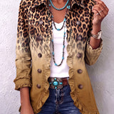 Chantal | Blazer con Degradado y Patrón de Leopardo con Encajes
