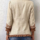 Yolande | Chaqueta Bordada con Flores y Encajes
