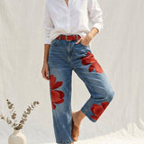Beatrix - Pantalones vaqueros anchos elegantes