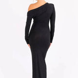 Aurélie | Glänzendes Maxikleid