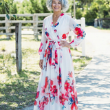Manon | Maxikleid mit langen Ärmeln im floralen Design
