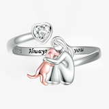 Hundeumarmung - Ring (Rosa)