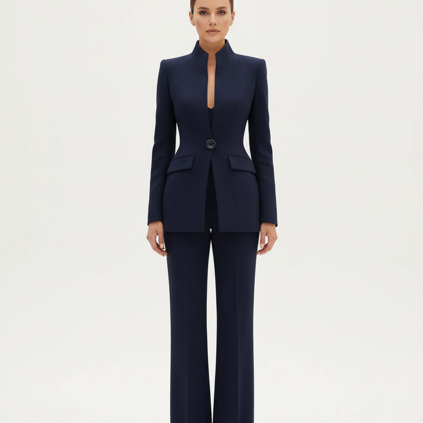 Georgina - Conjunto con blazer y pantalones palazzo