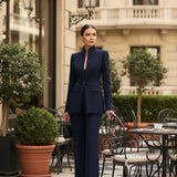 Georgina - Conjunto con blazer y pantalones palazzo
