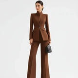 Georgina - Conjunto con blazer y pantalones palazzo