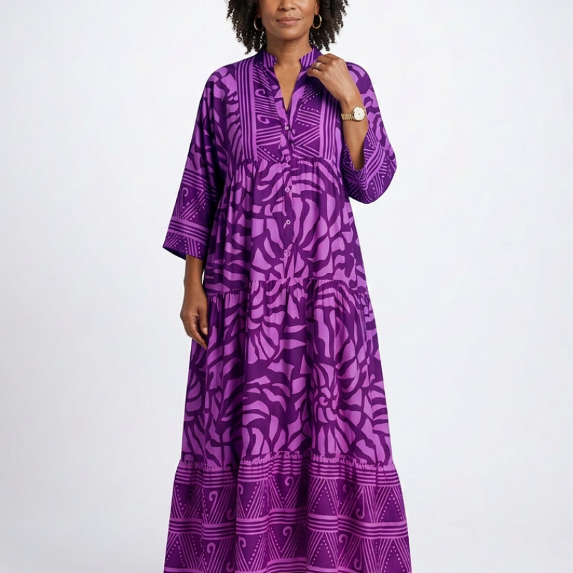 Amandine | Midi-Kleid mit Knöpfen
