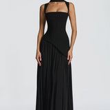 ZAFIRA | Langes Kleid mit lackiertem Effekt