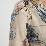 Caroline | Maxikleid mit Blumenmuster und Dreiviertelärmeln