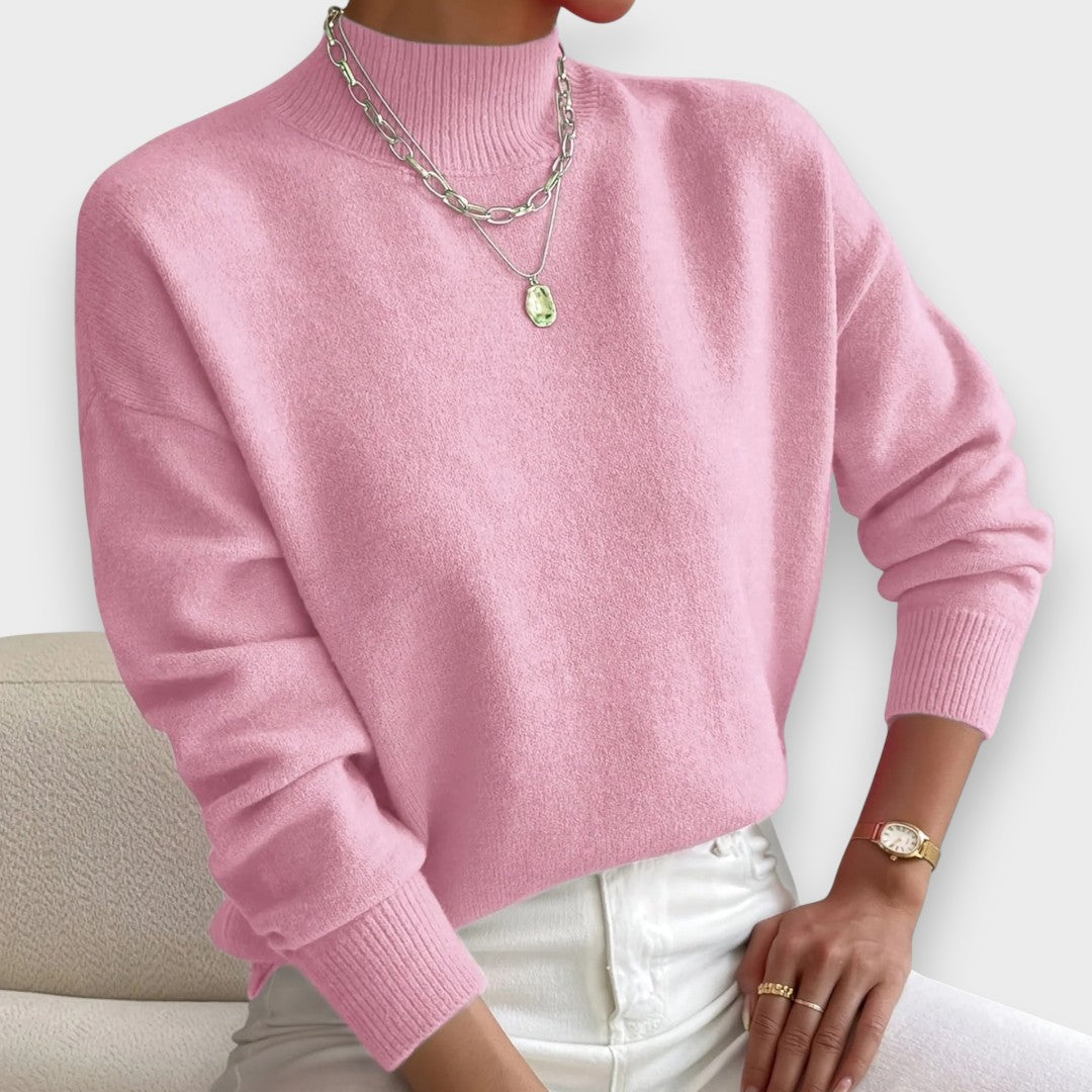 Erika | Camiseta Elegante y Cómoda con Cuello Alto