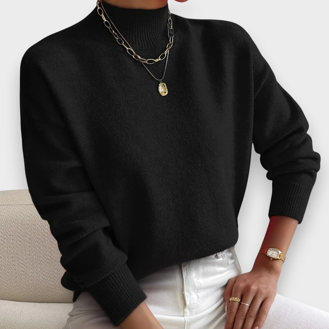 Erika | Camiseta Elegante y Cómoda con Cuello Alto