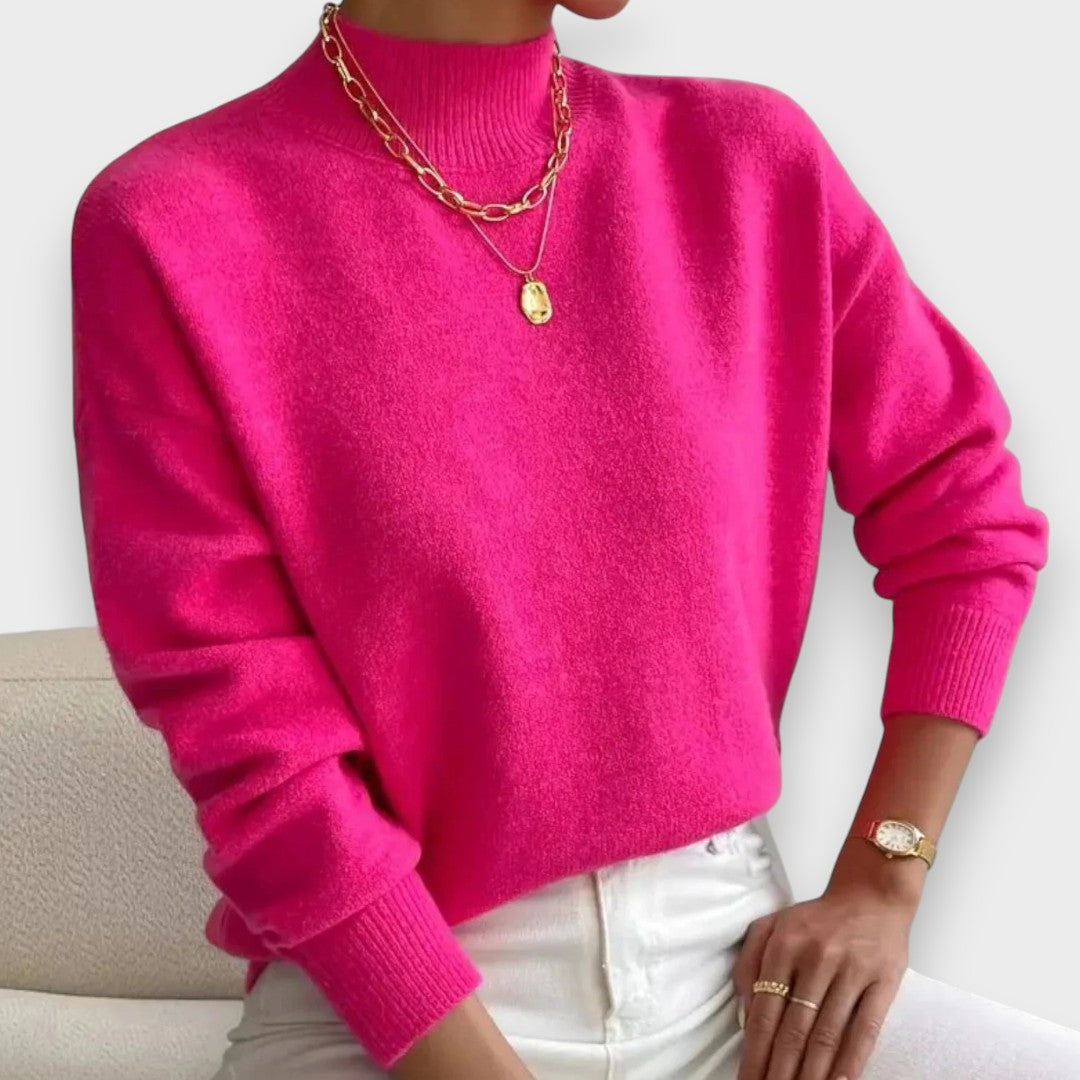 Erika | Camiseta Elegante y Cómoda con Cuello Alto