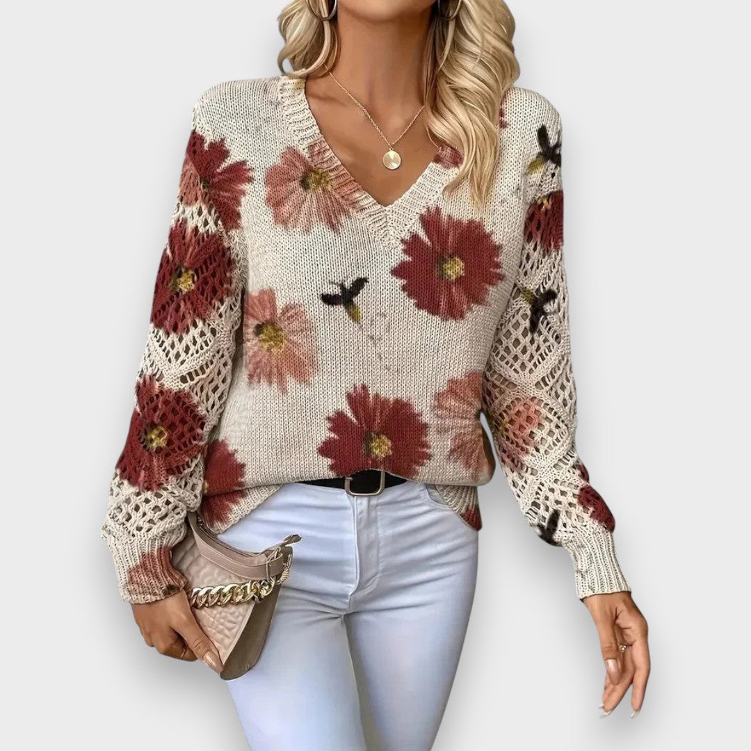 Carina | Suéter Floral Delicado