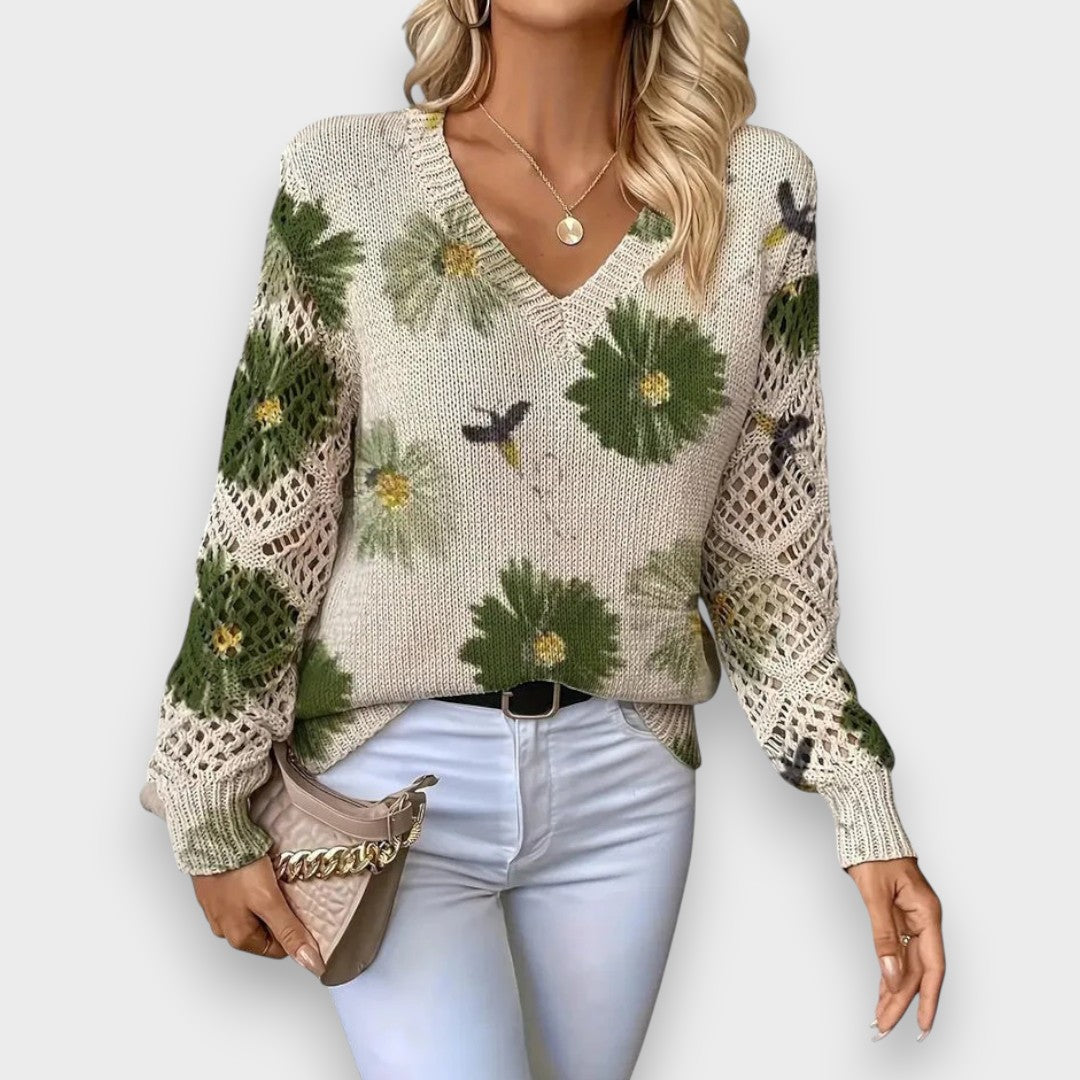 Carina | Suéter Floral Delicado