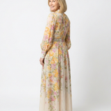 Delphine | Maxikleid mit langen Ärmeln und Blumen