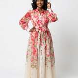 Delphine | Maxikleid mit langen Ärmeln und Blumen