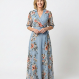Laure | Maxikleid mit floralem Wickeldesign