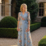 Laure | Maxikleid mit floralem Wickeldesign