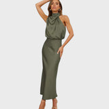 Benthe | Vestido Midi con Diseño Off-the-Shoulder