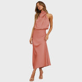 Benthe | Vestido Midi con Diseño Off-the-Shoulder