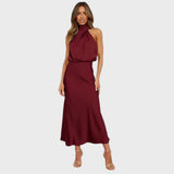 Benthe | Vestido Midi con Diseño Off-the-Shoulder