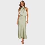 Benthe | Vestido Midi con Diseño Off-the-Shoulder