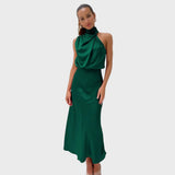 Benthe | Vestido Midi con Diseño Off-the-Shoulder