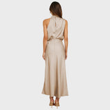 Benthe | Vestido Midi con Diseño Off-the-Shoulder