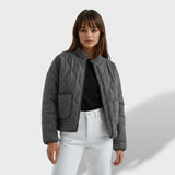 Grace | Chaqueta Bomber Matelassé para Mujeres de Forro Polar