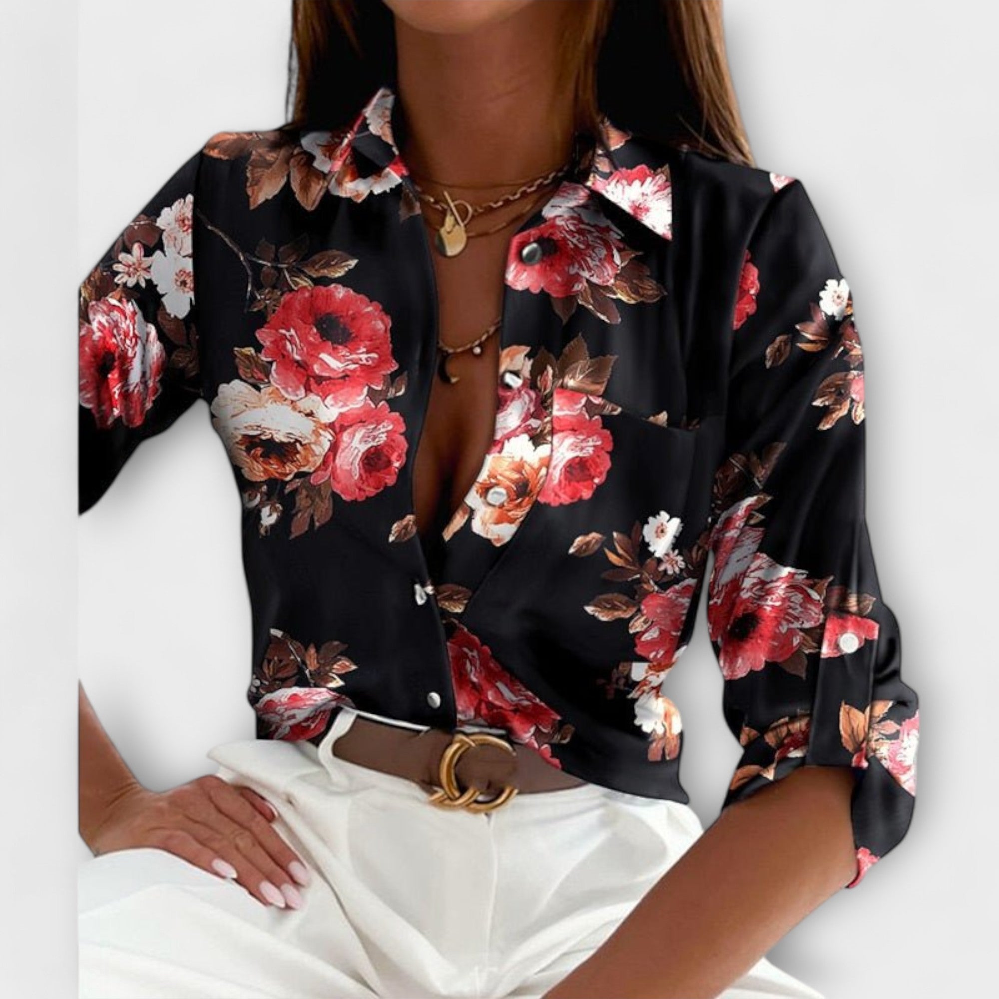 Romina - Klassische Bluse mit Kragen